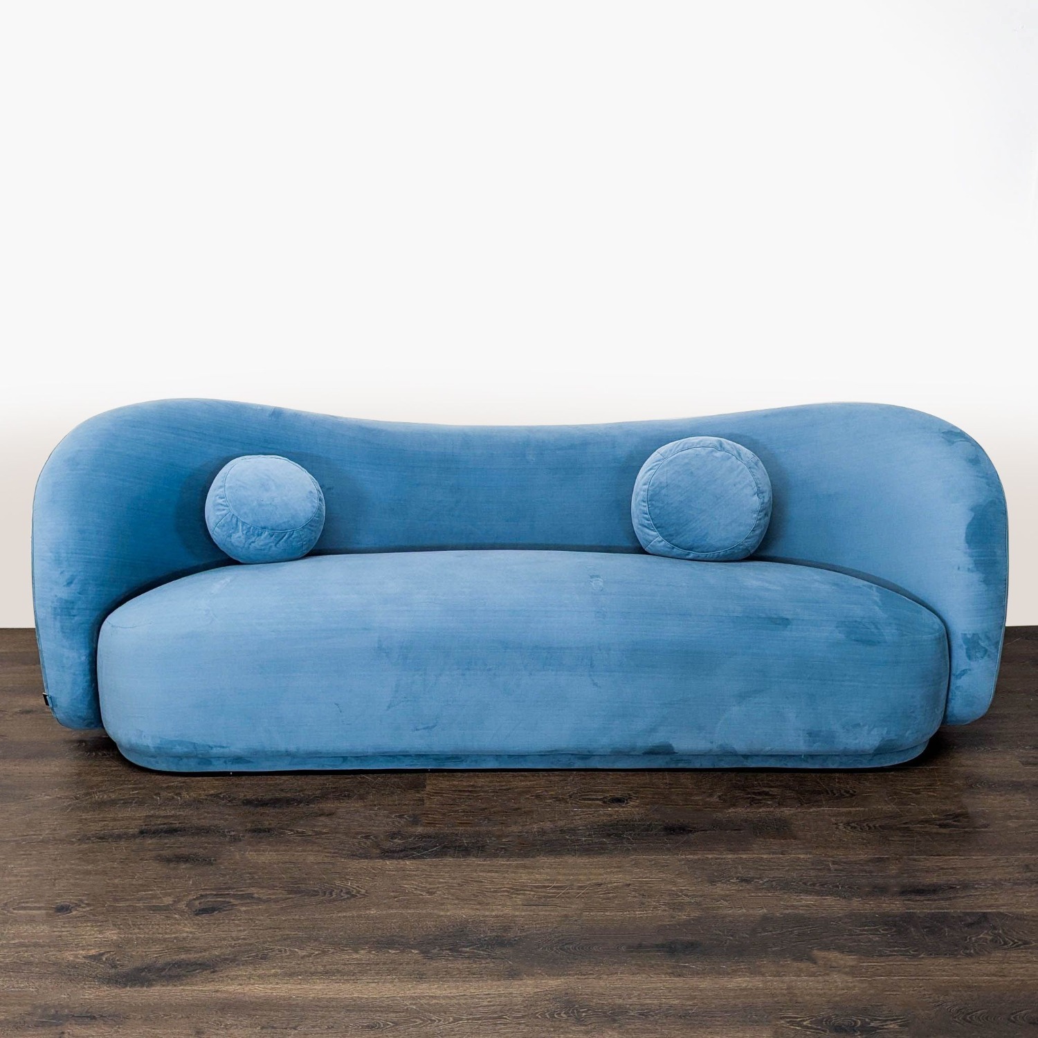 Rove Concepts Diane 3-Seat Modern Blue Velvet Sofa - image-7