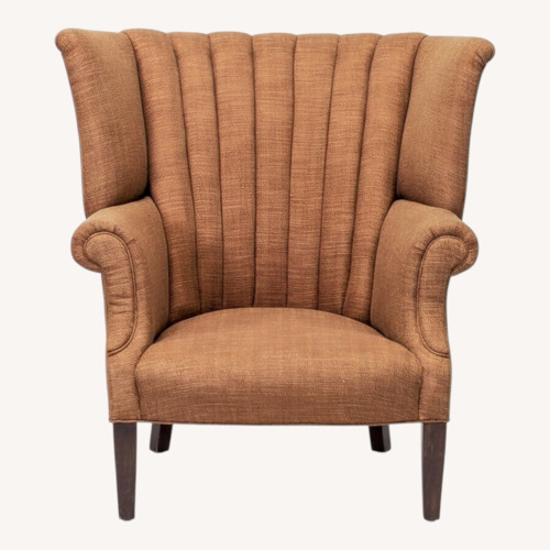 Used High Back Wing Lounge Chair with Rolled Arms	 for sale on AptDeco