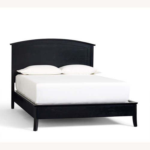 Used Pottery Barn Chloe Black Wood Queen Bed for sale on AptDeco