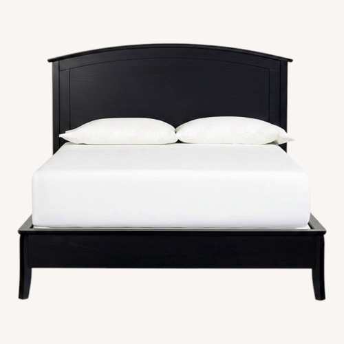 Used Pottery Barn Chloe Black Wood Queen Bed for sale on AptDeco