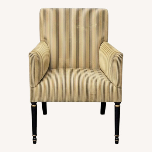 Used Dessin Fournir Striped High-Back Armchair for sale on AptDeco