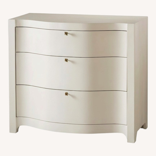 Used Century Furniture White Fabric Dresser for sale on AptDeco