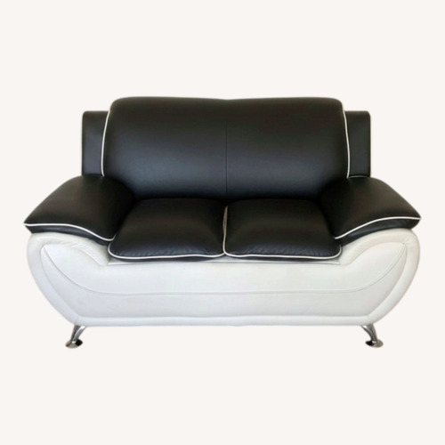 Used Ashley Furniture Black Leather 3+ Seater Sofa for sale on AptDeco