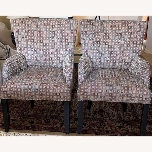 Used Curved Back Upholstered Arm Chairs for sale on AptDeco