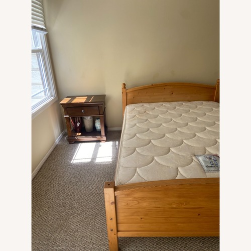 Used Natural Wood Full Bed for sale on AptDeco