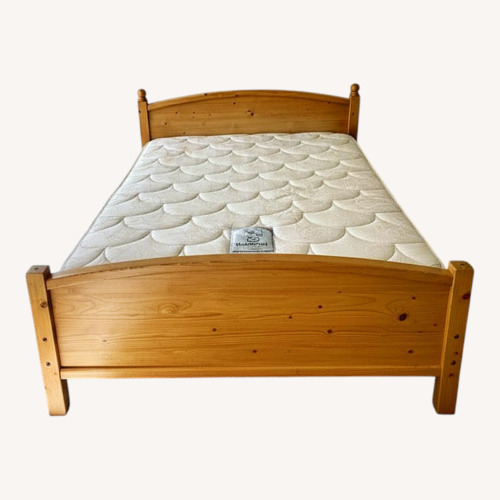 Used Natural Wood Full Bed for sale on AptDeco