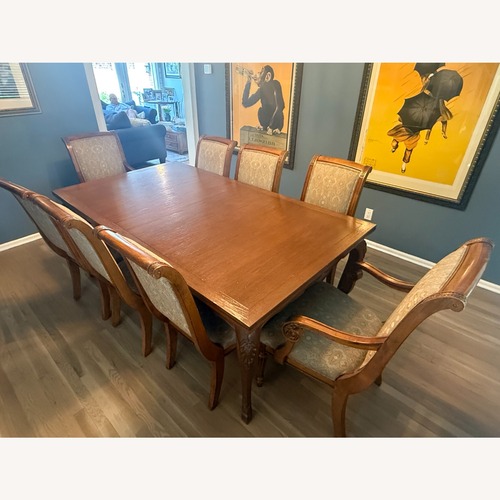 Used Custom Wood Table & Ethan Allen Louis XVI Chairs for sale on AptDeco