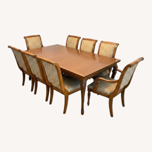 Used Custom Wood Table & Ethan Allen Louis XVI Chairs for sale on AptDeco
