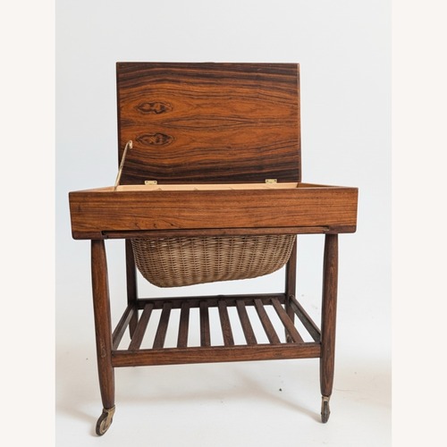 Used Vintage/Antique Finds Dark Brown Wood Side Table for sale on AptDeco