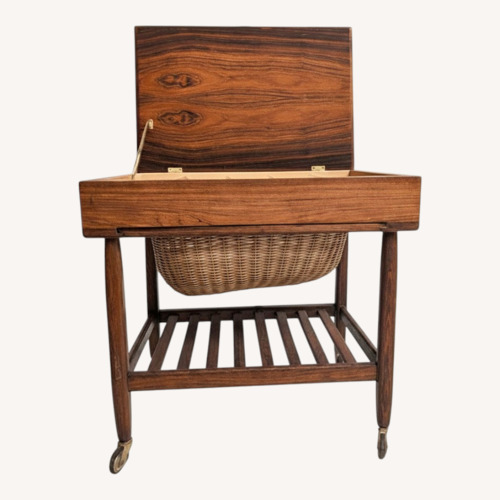 Used Vintage/Antique Finds Dark Brown Wood Side Table for sale on AptDeco