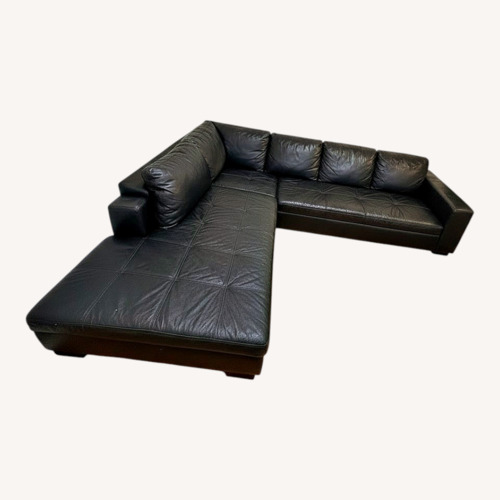 Used Large L Shape Leather Couch for sale on AptDeco