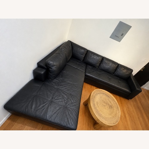Used Large L Shape Leather Couch for sale on AptDeco