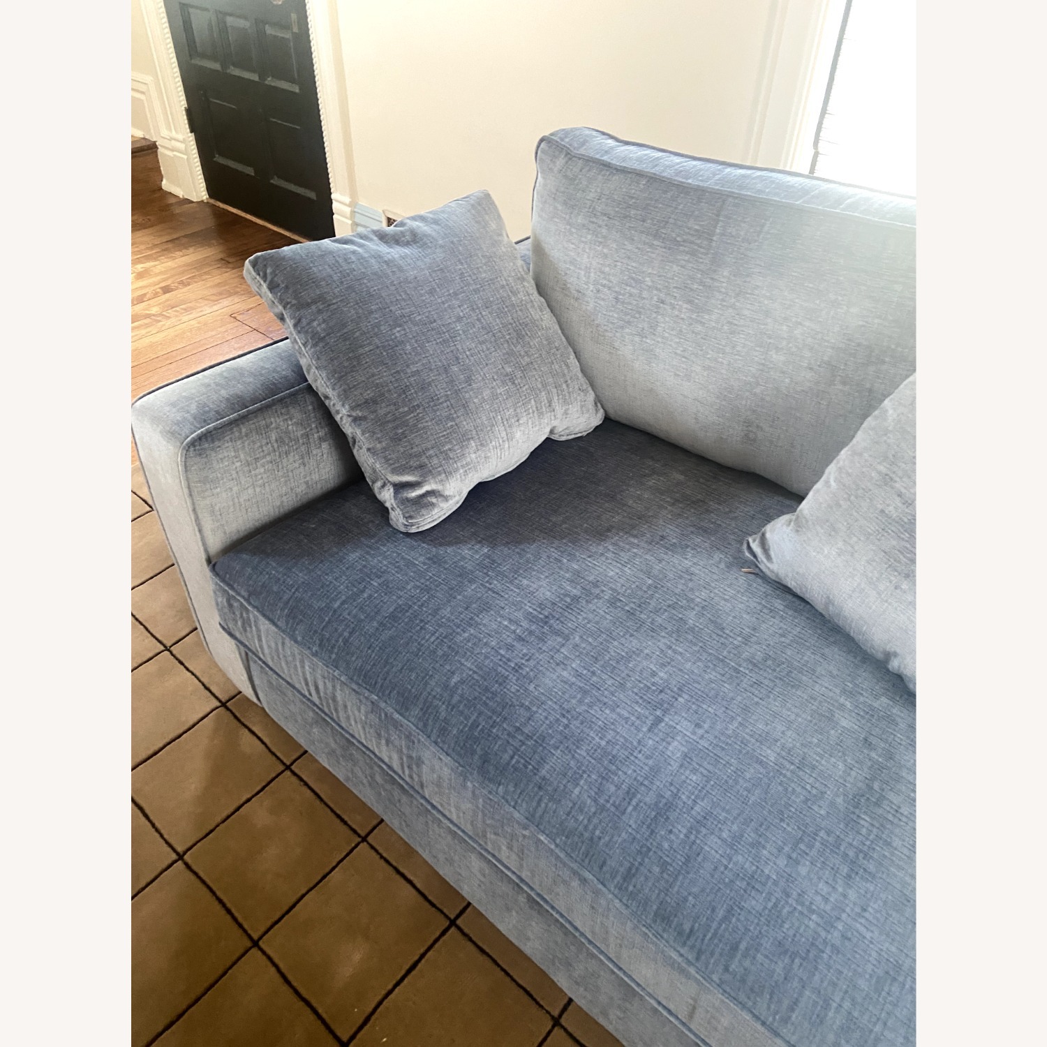 Interior Define James Blue Fabric 3+ Seater Sofa - image-2