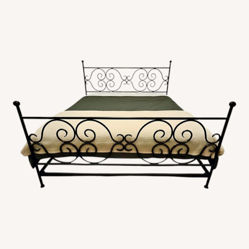 Used Taylor Made Custom Furniture Dark Gray King Bed for sale on AptDeco