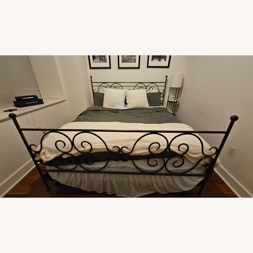 Used Taylor Made Custom Furniture Dark Gray King Bed for sale on AptDeco