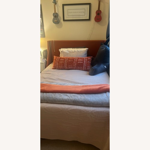 Used Bowdoin Modern Linen Upholstered Platform Bed for sale on AptDeco