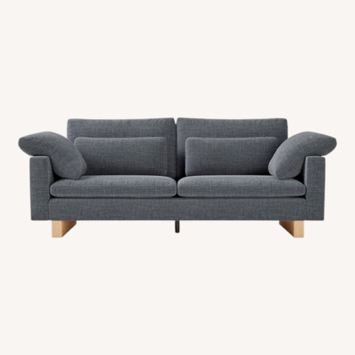Used West Elm Harmony Mineral Gray Deep Seat Sofa for sale on AptDeco
