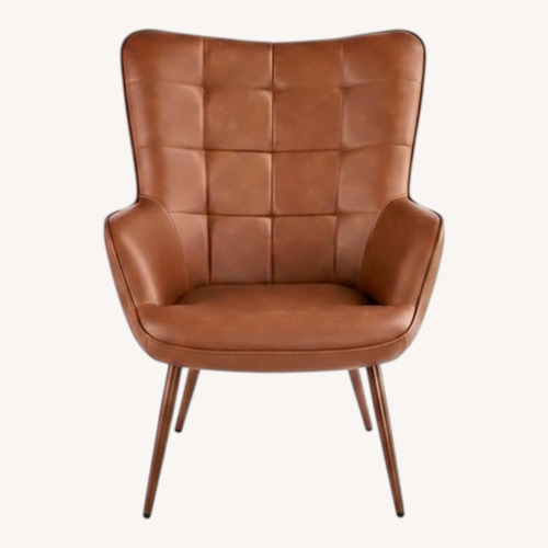 Used Yaheetech Light Brown Leather Dining Chairs for sale on AptDeco
