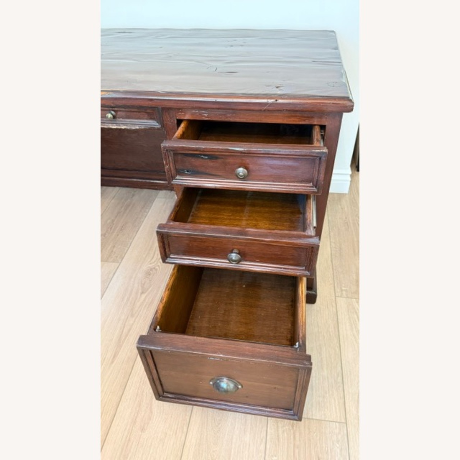Vintage/Antique Dark Brown Desk - image-5