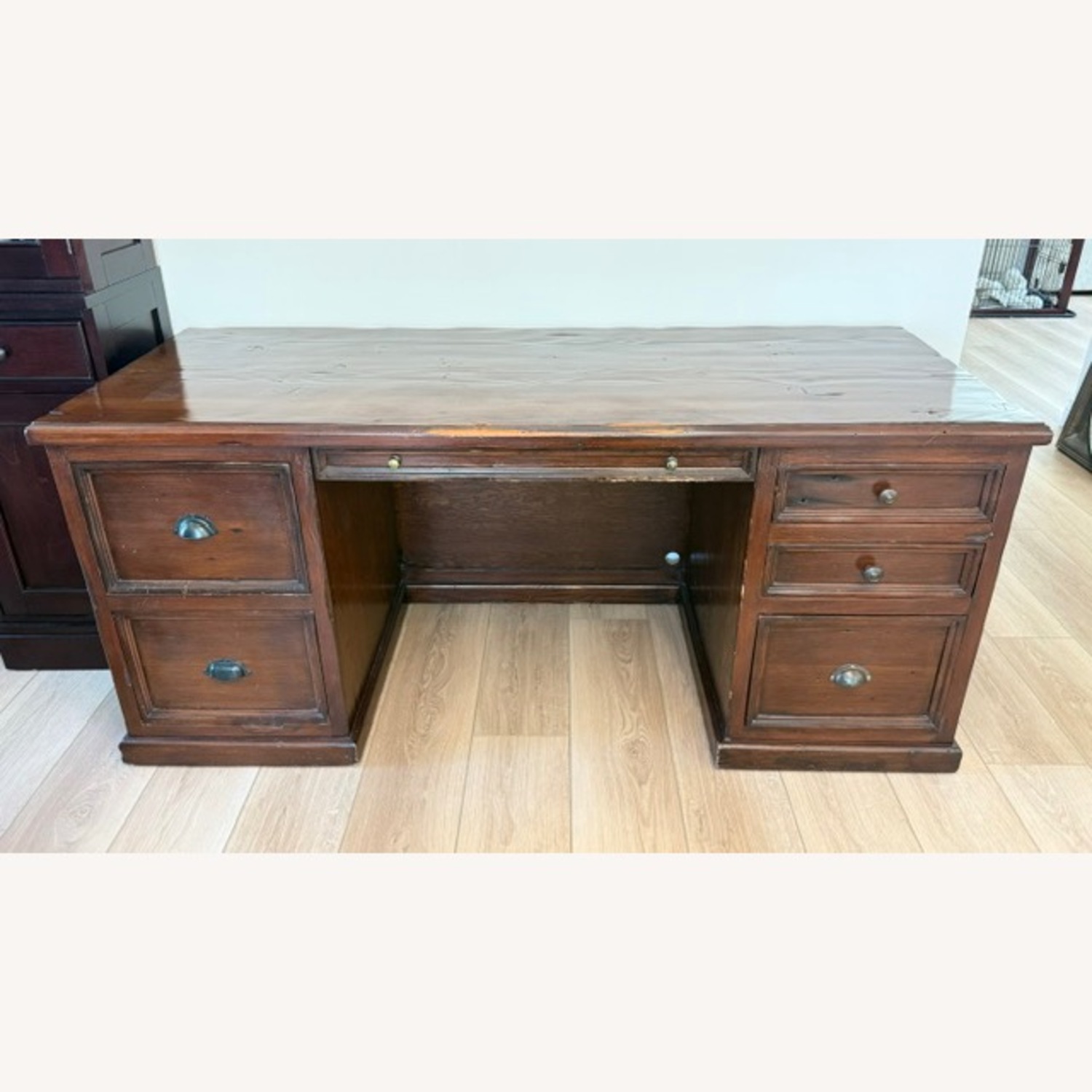 Vintage/Antique Dark Brown Desk - image-1