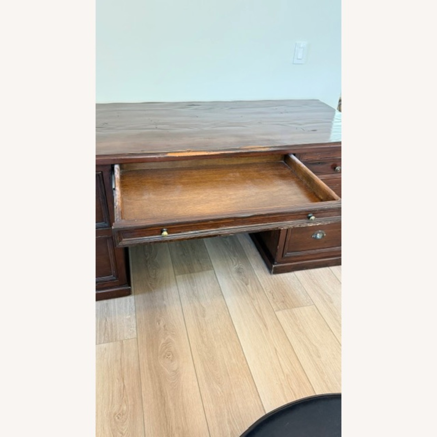 Vintage/Antique Dark Brown Desk - image-4