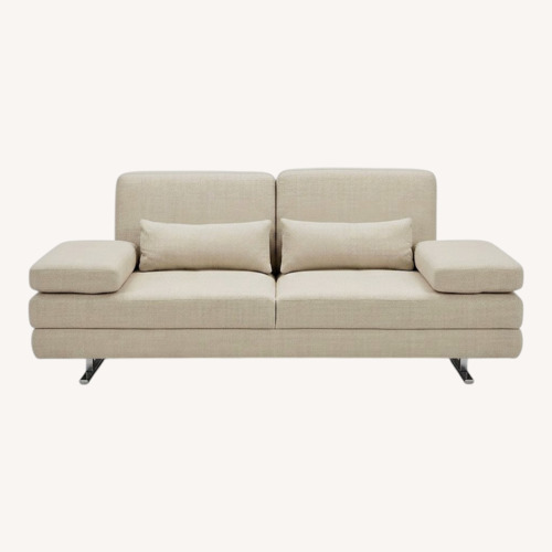 Used Lazzoni Mony Natural Fabric Loveseat for sale on AptDeco