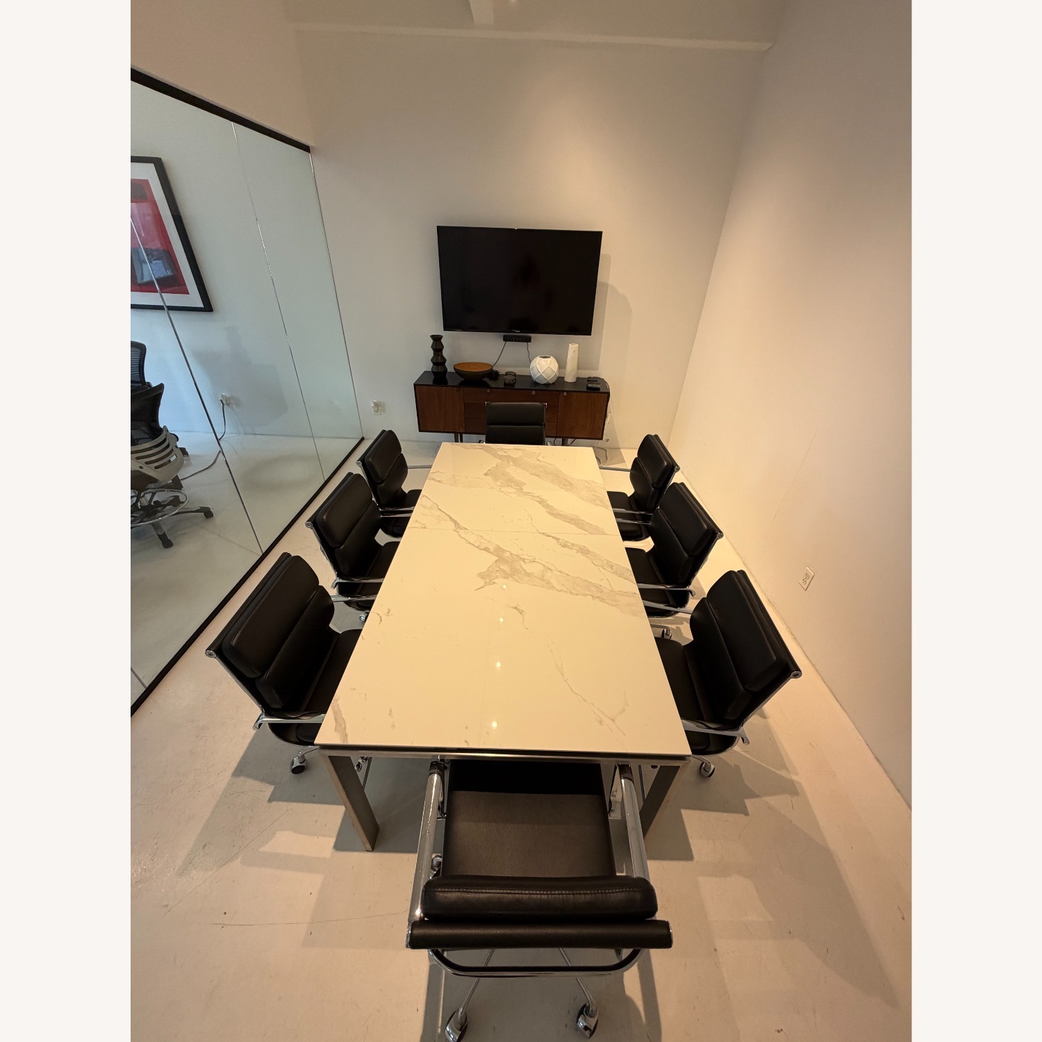 Room & Board Rand Conference Dining Table Stainless Steel  - image-3