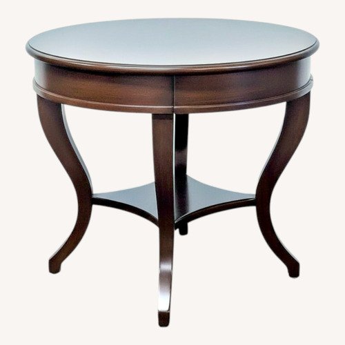 Used One Drawer Drum Table with Shelf for sale on AptDeco