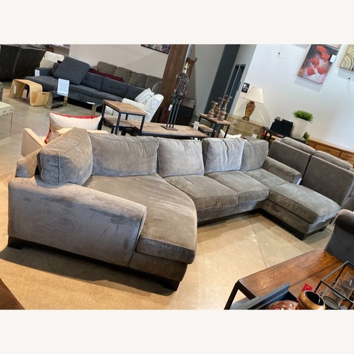 Used Jonathan Louis 3pc Cuddler W Chaise Sectional for sale on AptDeco