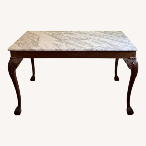 Used Antique Marble and Wood Table for sale on AptDeco