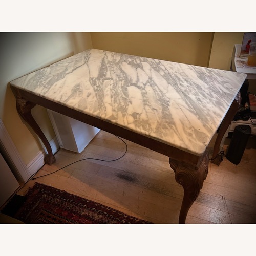 Used Antique Marble and Wood Table for sale on AptDeco