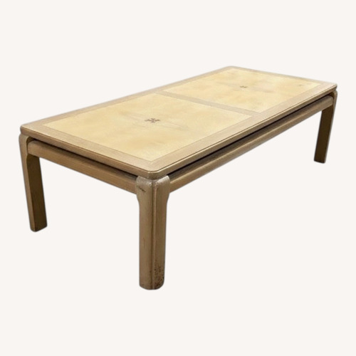 Used Lane Burl Veneer Wood Coffee Table Rectangle Coffee Table for sale on AptDeco