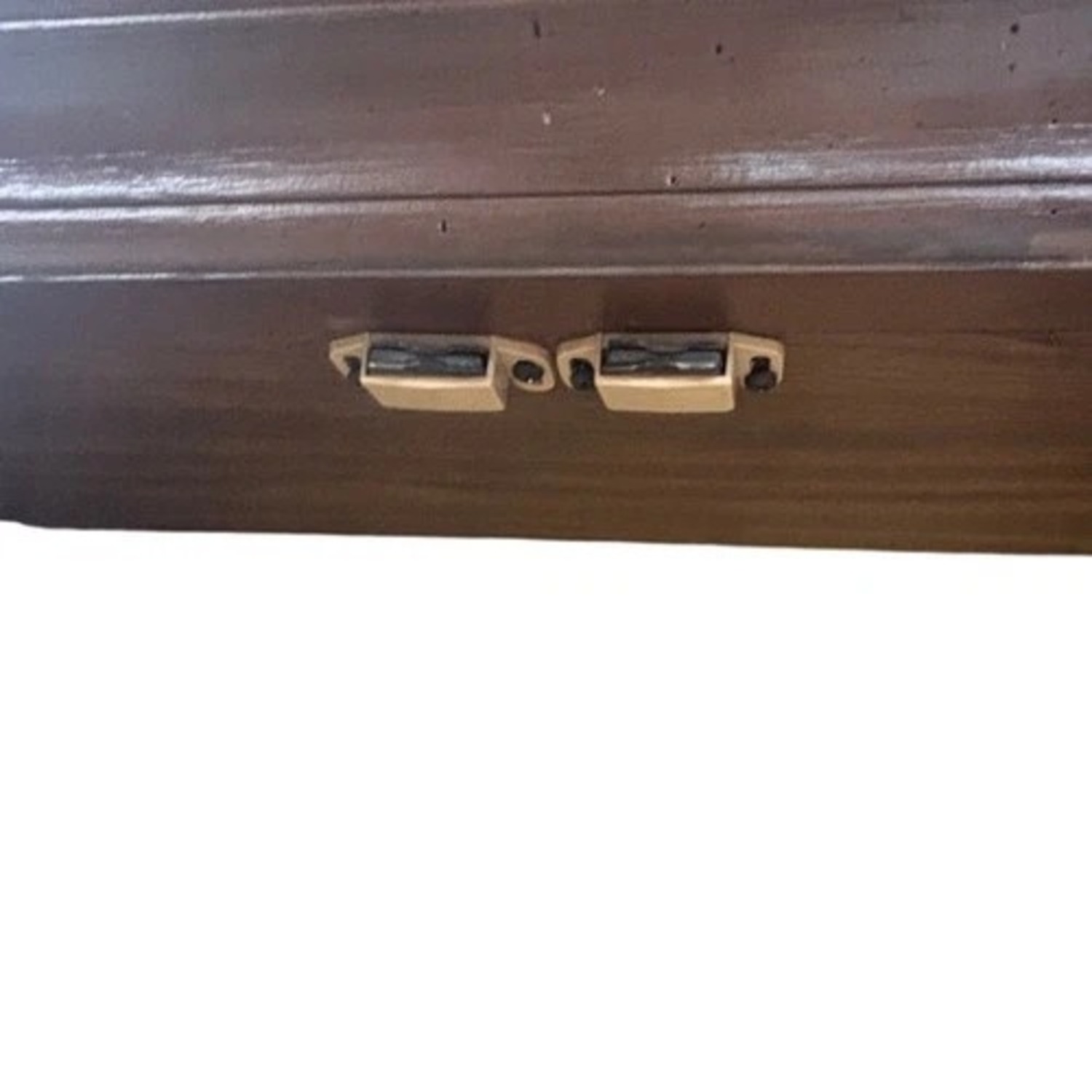Vintage Glass Door Display Curio Cabinet Brown - image-18
