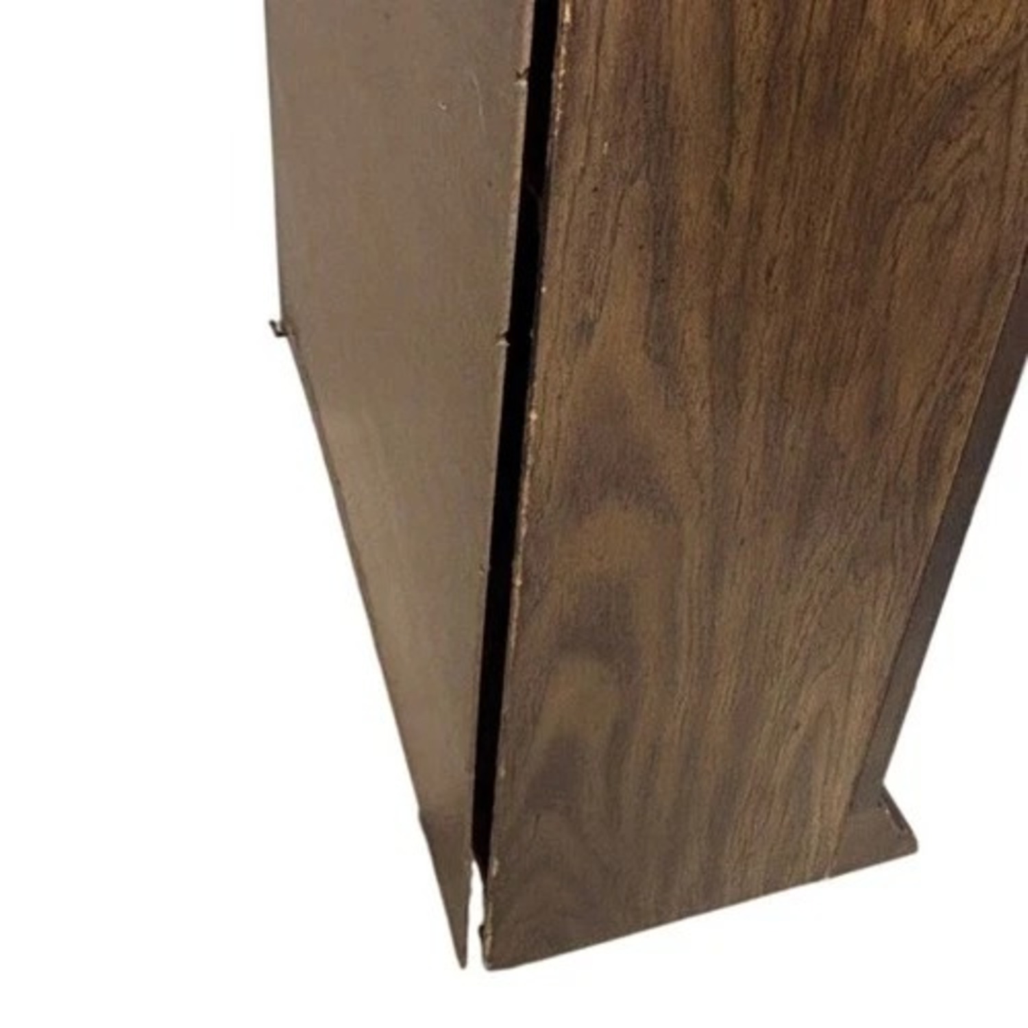 Vintage Glass Door Display Curio Cabinet Brown - image-11