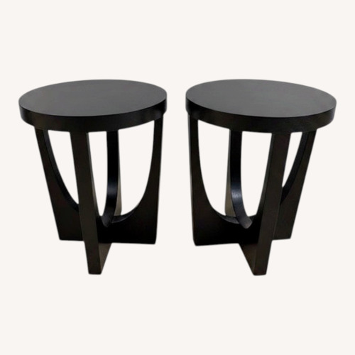 Used Target Round Black Accent Side Tables Set of 2 for sale on AptDeco
