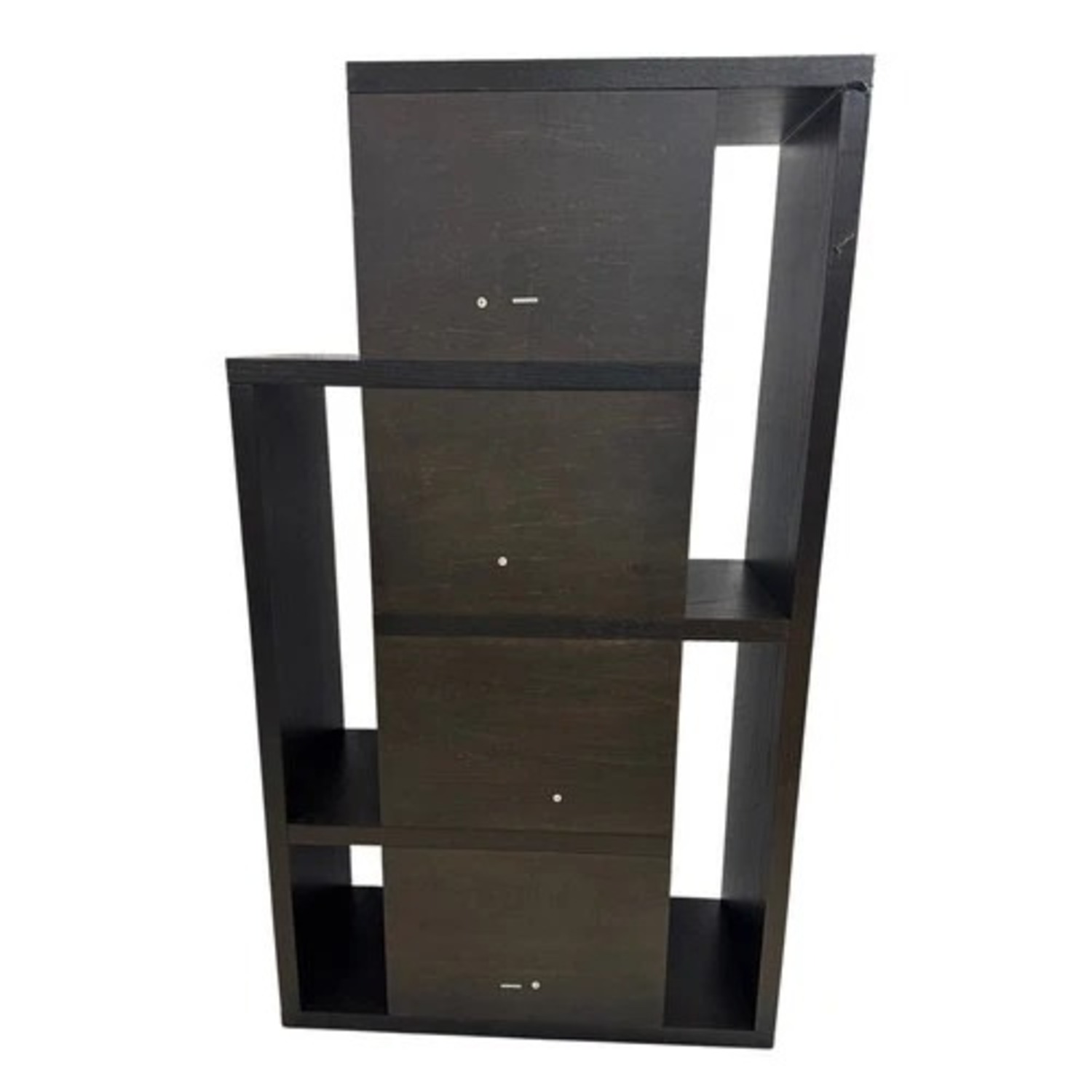 Modern Espresso Asymmetrical Bookcase Shelf - image-4