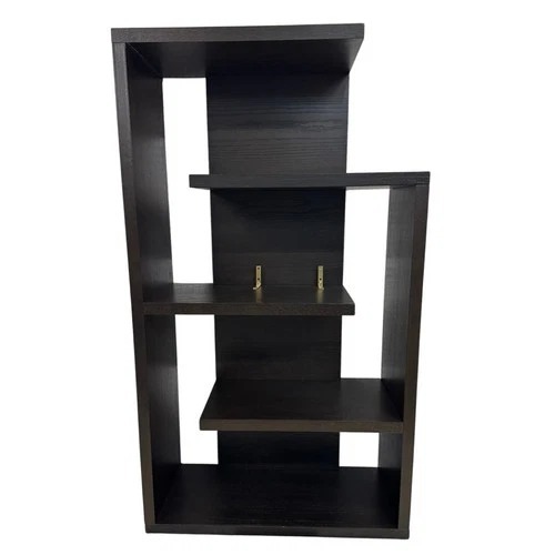 Used Modern Espresso Asymmetrical Bookcase Shelf for sale on AptDeco