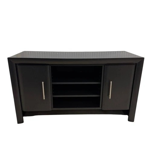 Used Black Modern TV Stand Media Console Cabinet for sale on AptDeco