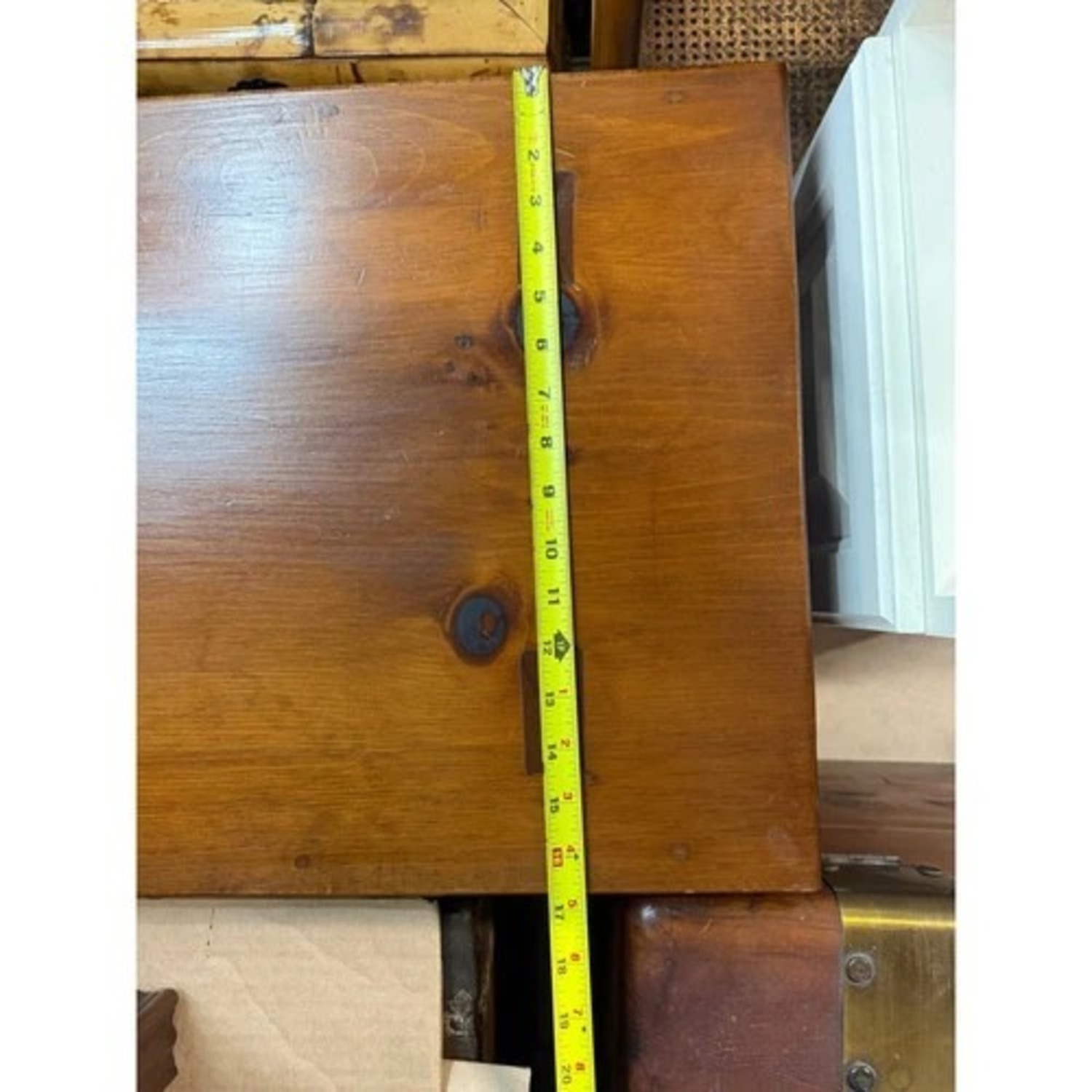 Rustic Solid Wood Bench Trestle Farmhouse - image-7