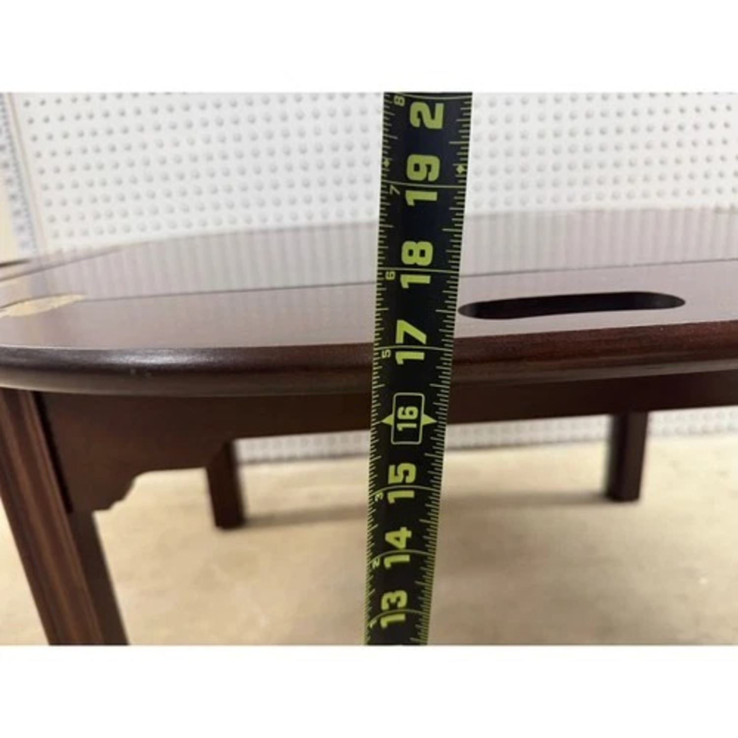 Convertible Wood Coffee Table Folding Tray Sides - image-5