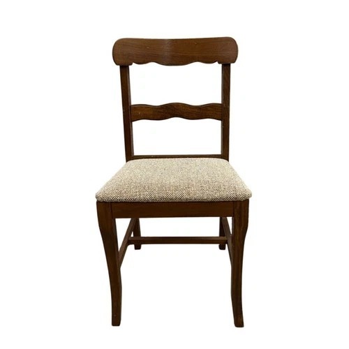 Used Wooden Ladder Back Dining Chair Upholstered Seat for sale on AptDeco
