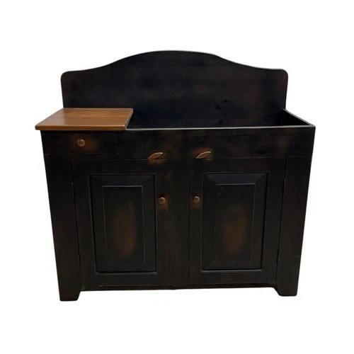 Used Rustic Wooden Storage Cabinet Bench Primitive for sale on AptDeco