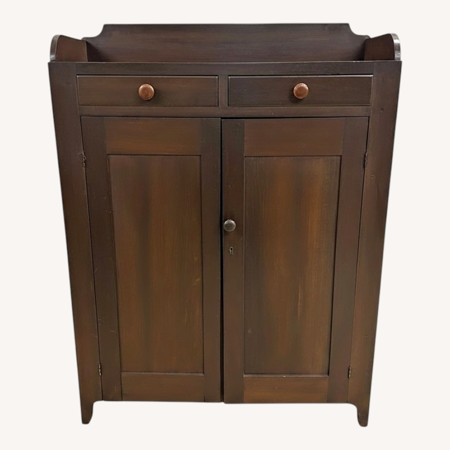 Wood Cabinet Sideboard 2 Drawer Shelf Storage - image-0
