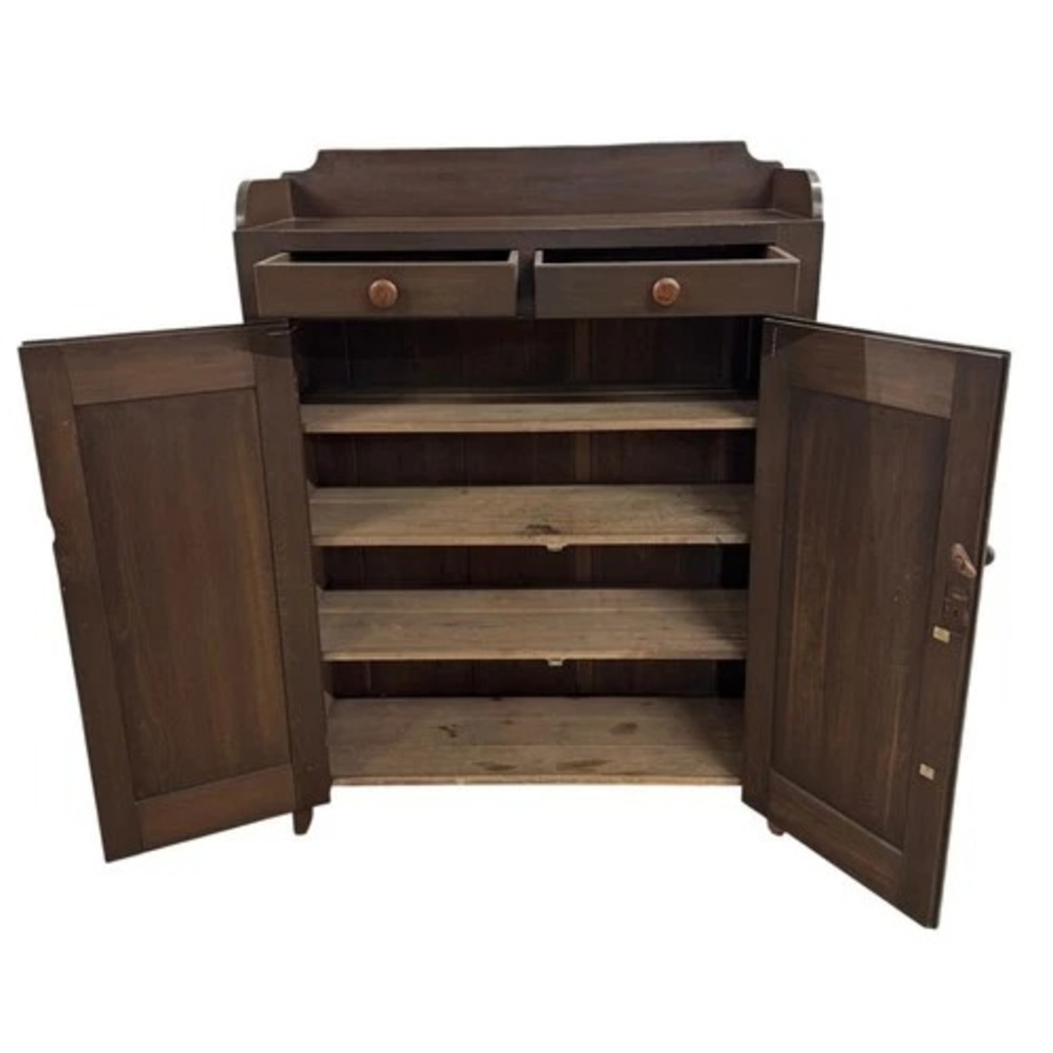 Wood Cabinet Sideboard 2 Drawer Shelf Storage - image-4