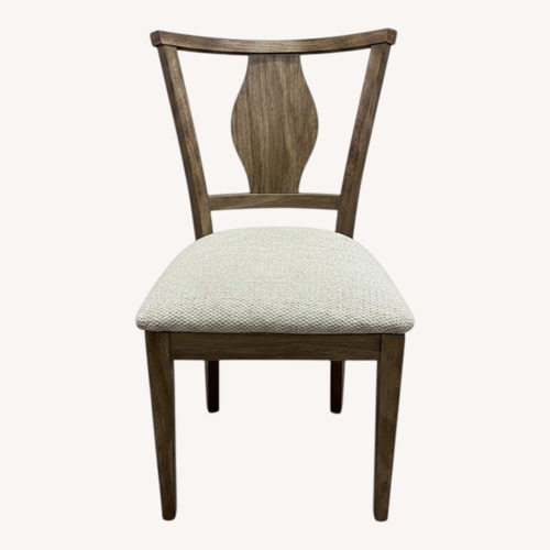 Used Wood Dining Chair Upholstered Splat Back for sale on AptDeco