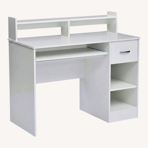 Used Amazon ROCKPOINT White Wood Desk for sale on AptDeco