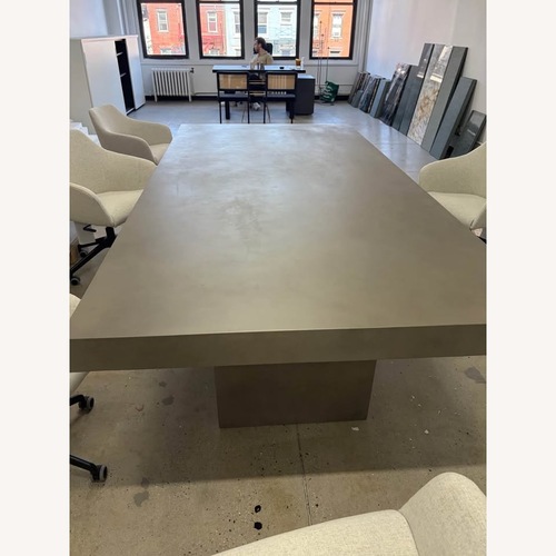 Used AllModern Kareen Light Gray Concrete Dining Table for sale on AptDeco