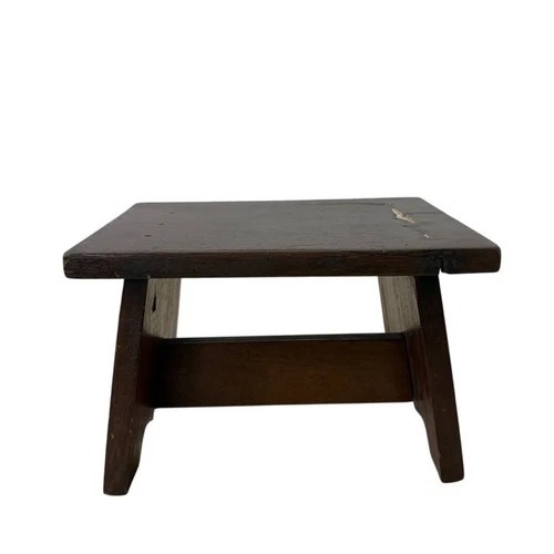 Used Vintage Wood Footstool 1966 Stamped Small Stool for sale on AptDeco