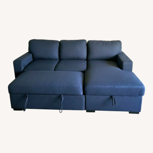 Used Blue 2 Piece Sectional for sale on AptDeco