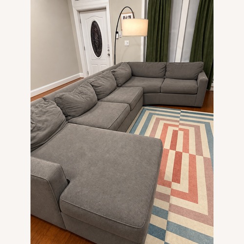 Used Macy's Radley Dark Gray Fabric 3+ Piece Sectional for sale on AptDeco